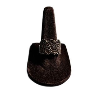 Vintage 925 Sterling Silver Marcasite Cluster Ring Size 7 Art Deco Style